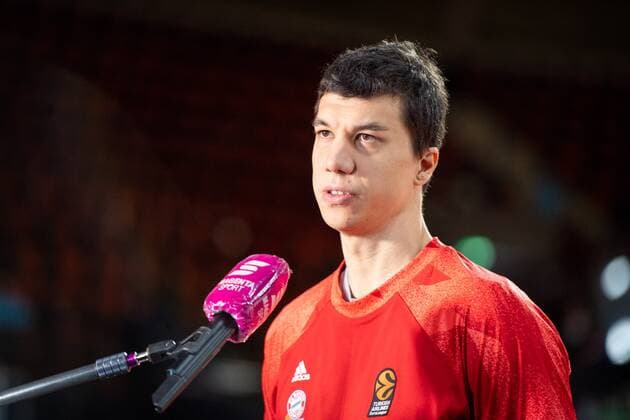 Vladimir Lucic 11 (FC Bayern) im Interview, FC Bayern Basketball vs. Zenit St. Petersburg, Basketball, Euroleague, 13.01.2021 Muenchen Bayern Deutschland