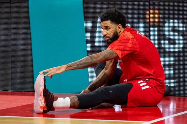 D. Seeley 4 (FC Bayern), during warmup, FC Bayern Basketball vs. Zenit St. Petersburg, Basketball, Euroleague, 13.01.2021 Muenchen Bayern Deutschland