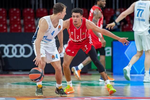 Kevin Pangos 4 (Zenit St. Petersburg), Wade Baldwin 2 (FC Bayern), FC Bayern Basketball vs. Zenit St. Petersburg, Basketball, Euroleague, 13.01.2021 Muenchen Bayern Deutschland