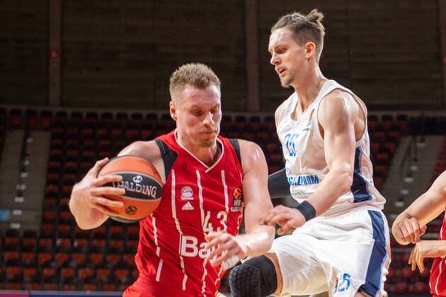 Leon Radosevic 43 (FC Bayern), Mateusz Ponitka 25 (Zenit St. Petersburg), FC Bayern Basketball vs. Zenit St. Petersburg, Basketball, Euroleague, 13.01.2021 Muenchen Bayern Deutschland