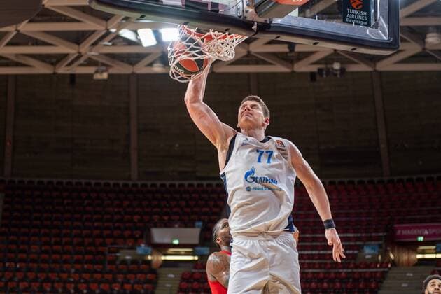 Arturas Gudaitis 77 (Zenit St. Petersburg), FC Bayern Basketball vs. Zenit St. Petersburg, Basketball, Euroleague, 13.01.2021 Muenchen Bayern Deutschland