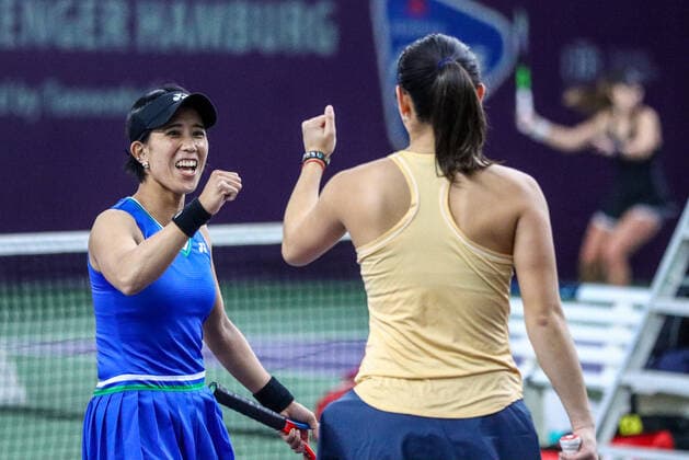 Tennis I Frauen I Tennis Future Hamburg 2021 I 14.01.2021 Arianne Hartono , Shiho Akita Hamburg Hamburger Tennis-Verband e.V Hamburg Deutschland Copyright: xLobeca RalfxHomburgx