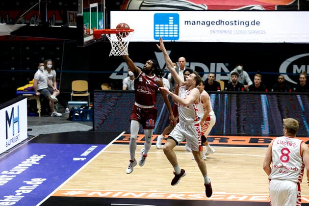 15.01.2021, easyCredit Basketball Bundesliga, BBL, Saison 2020 2021, Herren, Chemnitz Niners - Telekom Baskets Bonn Marcus Thornton, Niners Chemnitz Chemnitz Messe Chemnitz Sachsen Germany