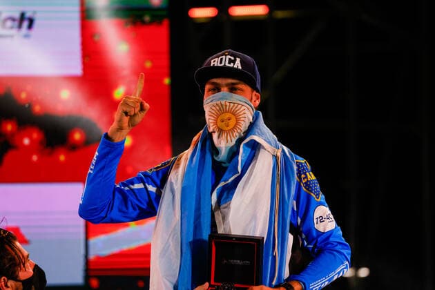 Andujar Manuel (arg), Yamaha, 7240 Team, Quad, portrait during the finishing podium ceremony at the King Abdullah International Stadium in Jeddah, in Saudi Arabia on January 15, 2021 AUTOMOBILE : DAKAR 2021 - Arabie saoudite - Podiums - 15 01 2021 DPPI Panoramic 