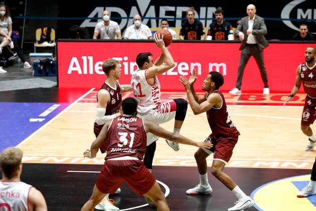15.01.2021, easyCredit Basketball Bundesliga, BBL, Saison 2020 2021, Herren, Chemnitz Niners - Telekom Baskets Bonn Anthony DiLeo, Telekom Baskets Bonn Chemnitz Messe Chemnitz Sachsen Germany