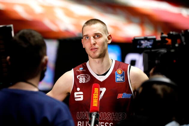 15.01.2021, easyCredit Basketball Bundesliga, BBL, Saison 2020 2021, Herren, Chemnitz Niners - Telekom Baskets Bonn Jonas Richter, Niners Chemnitz Chemnitz Messe Chemnitz Sachsen Germany