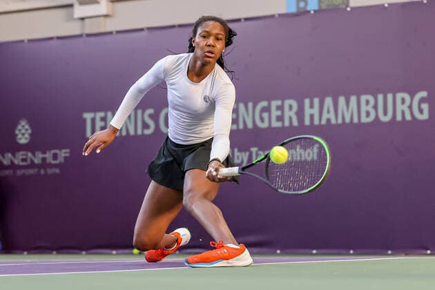 Im Bild: Noma NOHA AKUGUE (GER) (WC) Tennis Future Hamburg - ITF-W25 Hamburg, Hamburg, Tennis-Verband Hamburg, 16.01.2021,
