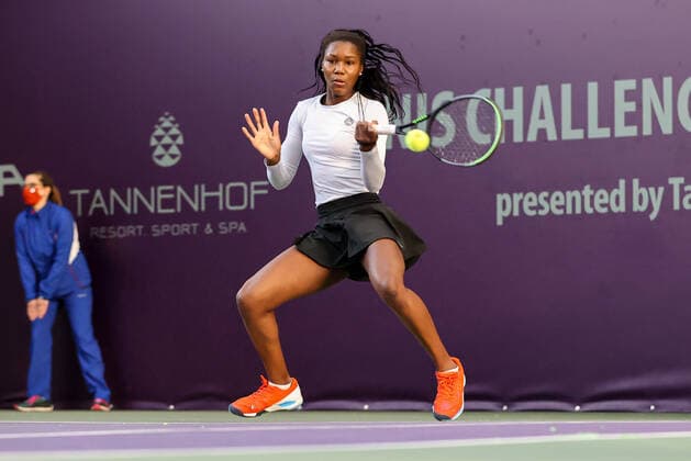 Im Bild: Noma NOHA AKUGUE (GER) (WC) Tennis Future Hamburg - ITF-W25 Hamburg, Hamburg, Tennis-Verband Hamburg, 16.01.2021,