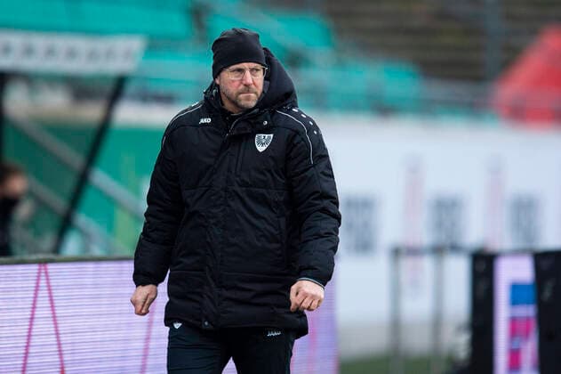 16.01.2021 - Fußball, 2020 2021, Regionalliga West, 22. Spieltag, SC Preußen Münster - SV Rödinghausen: Sascha Hildmann (Trainer - Münster) Münster Nordrhein-Westfalen Deutschland Preußenstadion