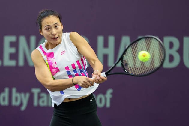 Im Bild: Qinwen ZHENG (CHN) (Q) Tennis Future Hamburg - ITF-W25 Hamburg, Hamburg, Tennis-Verband Hamburg, 16.01.2021,