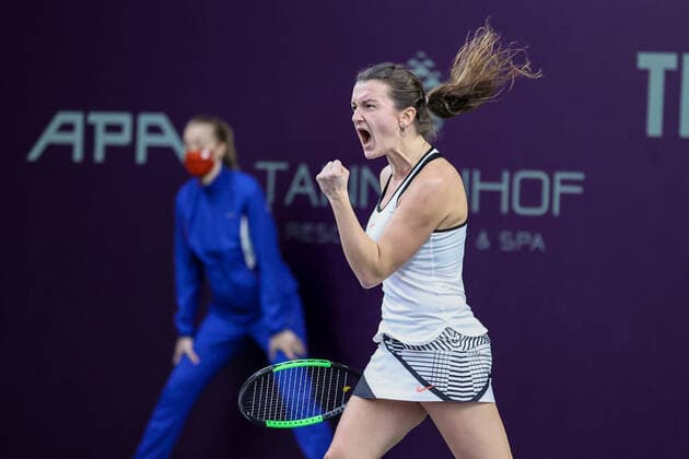 Im Bild: Jesika MALECKOVA (CZE) Tennis Future Hamburg - ITF-W25 Hamburg, Hamburg, Tennis-Verband Hamburg, 16.01.2021,