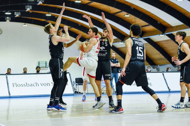 Barmer 2. Basketball Bundesliga ProB, Rheinstars Koeln vs. WWU Baskets Muenster, 16.01.2021 Benedict van Laack (RheinStars Koeln 44), Barmer 2. Basketball Bundesliga ProB, Rheinstars Koeln vs. WWU Baskets Muenster am 16.01.2021 in der Basketball Campus Koeln in Koeln (Nordrhein-Westfalen) Copyright: xBEAUTIFULxSPORTS Mueller-Laschetx