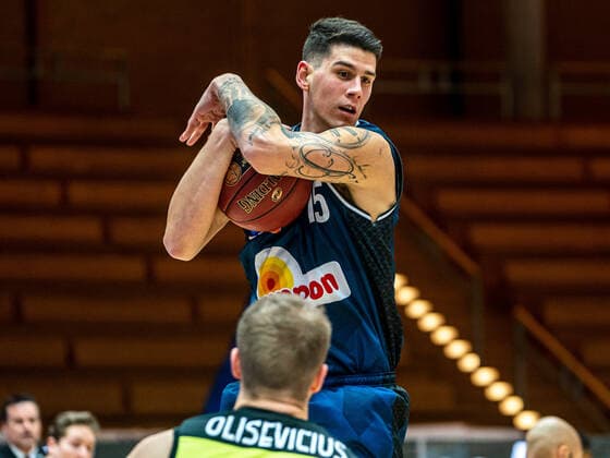Bogdan Radosavlevic (HAKRO Merlins Crailsheim , 15), HARKO Merlins Crailsheim vs. medi bayreuth, 1. Bundesliga, Basketball, Herren, 16.01.2021 HARKO Merlins Crailsheim vs. medi bayreuth, 1. Bundesliga, Basketball, Herren, 16.01.2021 Ilshofen Copyright: xEibner-Pressefotox EP_mst