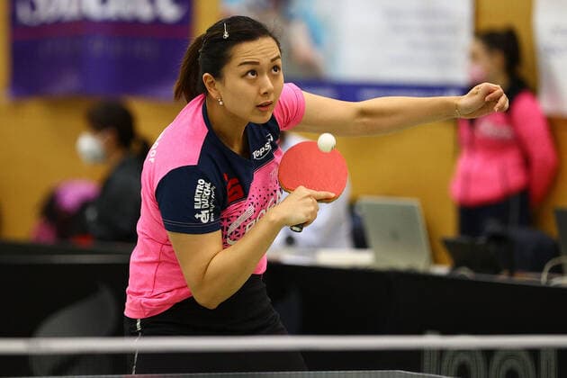 despor 16.01.2021 Langstadt, Ekkehard-Colmar-Halle Tischtennis Damen 1.Bundesliga TSV Langstadt - SV DJK Kolbermoor emspor, emonline, oespor, v.l., Yuan Wan (TT Damen 1.Bundesliga SV-DJK Kolbermoor) Foto: Joaquim Ferreira