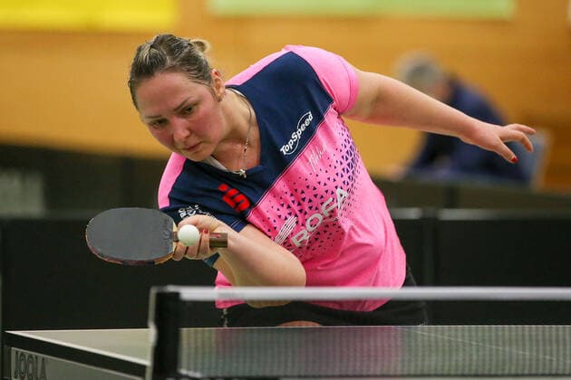 despor 16.01.2021 Langstadt, Ekkehard-Colmar-Halle Tischtennis Damen 1.Bundesliga TSV Langstadt - SV DJK Kolbermoor emspor, emonline, oespor, v.l., Svetlana Ganina (RUS) (TT Damen 1.Bundesliga SV-DJK Kolbermoor) Foto: Joaquim Ferreira