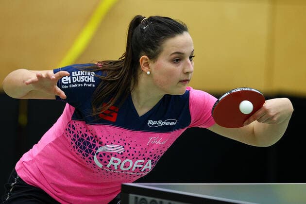 despor 16.01.2021 Langstadt, Ekkehard-Colmar-Halle Tischtennis Damen 1.Bundesliga TSV Langstadt - SV DJK Kolbermoor emspor, emonline, oespor, v.l., Anastasia Bondareva (TT Damen 1.Bundesliga SV-DJK Kolbermoor) Foto: Joaquim Ferreira