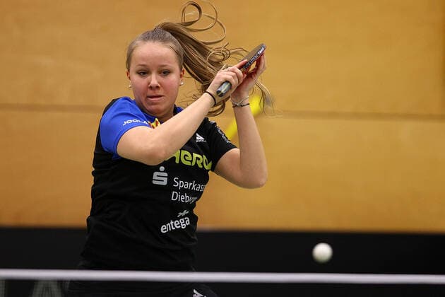 despor 16.01.2021 Langstadt, Ekkehard-Colmar-Halle Tischtennis Damen 1.Bundesliga TSV Langstadt - SV DJK Kolbermoor emspor, emonline, oespor, v.l., Janina Kämmerer (TSV Langstadt Tischtennis Damen 1.Bundesliga) Foto: Joaquim Ferreira