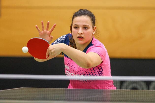 despor 16.01.2021 Langstadt, Ekkehard-Colmar-Halle Tischtennis Damen 1.Bundesliga TSV Langstadt - SV DJK Kolbermoor emspor, emonline, oespor, v.l., Anastasia Bondareva (TT Damen 1.Bundesliga SV-DJK Kolbermoor) Foto: Joaquim Ferreira