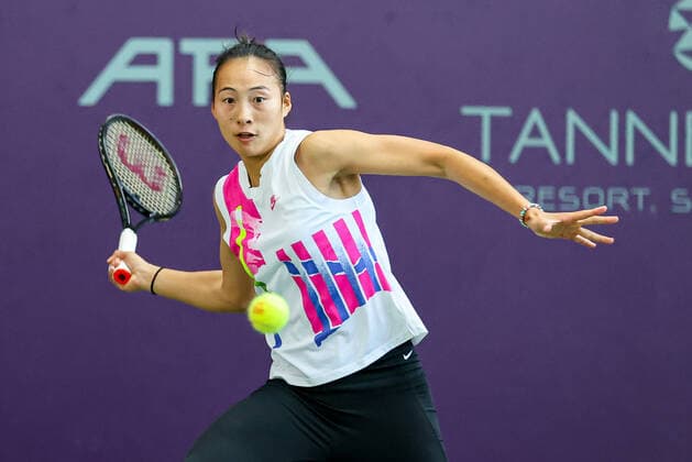 Im Bild: Qinwen ZHENG (CHN) (Q) (Siegerin 2021) Tennis Future Hamburg - ITF-W25 Hamburg, Hamburg, Tennis-Verband Hamburg, 17.01.2021,