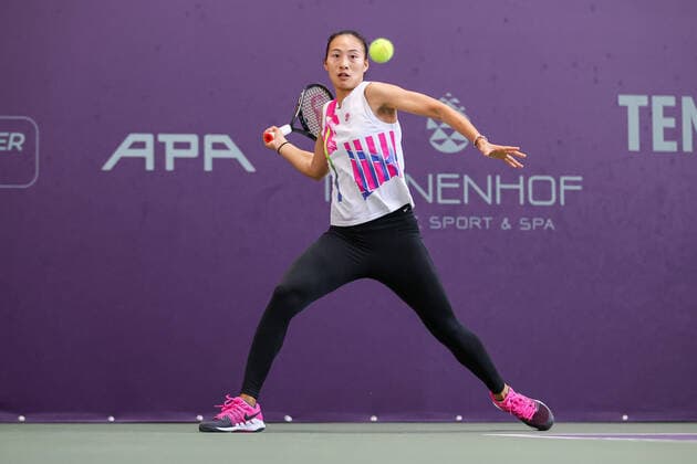 Im Bild: Qinwen ZHENG (CHN) (Q) (Siegerin 2021) Tennis Future Hamburg - ITF-W25 Hamburg, Hamburg, Tennis-Verband Hamburg, 17.01.2021,