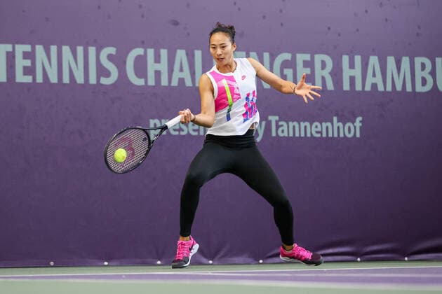 Im Bild: Qinwen ZHENG (CHN) (Q) (Siegerin 2021) Tennis Future Hamburg - ITF-W25 Hamburg, Hamburg, Tennis-Verband Hamburg, 17.01.2021,