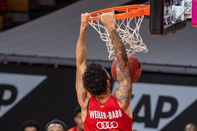 Nick Weiler-Babb 0 (FC Bayern), dunk, FC Bayern Basketball vs. Hamburg Towers, BBL, 17.01.2021 Muenchen Bayern Deutschland