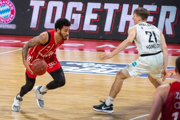!b0, Justus Hollatz 21 (Hamburg Towers), FC Bayern Basketball vs. Hamburg Towers, BBL, 17.01.2021 Muenchen Bayern Deutschland