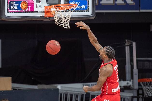 Jalen Reynolds 8 (FC Bayern), FC Bayern Basketball vs. Hamburg Towers, BBL, 17.01.2021 Muenchen Bayern Deutschland