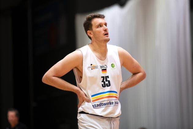BARMER 2. Basketball Bundesliga ProA Saison 2020 2021 Spieltag 16 am 17.1.2021 Science City Jena vs VfL Kirchheim Knights Stephan Haukohl (Jena), enttäuscht, Portrait Sparkassen Arena Jena