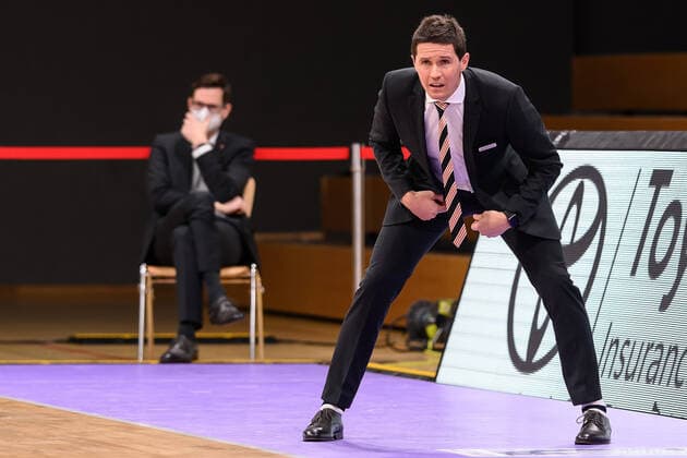 BG Göttingen - ratiopharm Ulm 17.01.2021, Basketball-Bundesliga easyCredit-BBL, Saison 2020 2021, Hauptrunde, 13. Spieltag, BG Göttingen - ratiopharm Ulm. Ulms Trainer Tyron McCoy. Göttingen Niedersachsen Deutschland