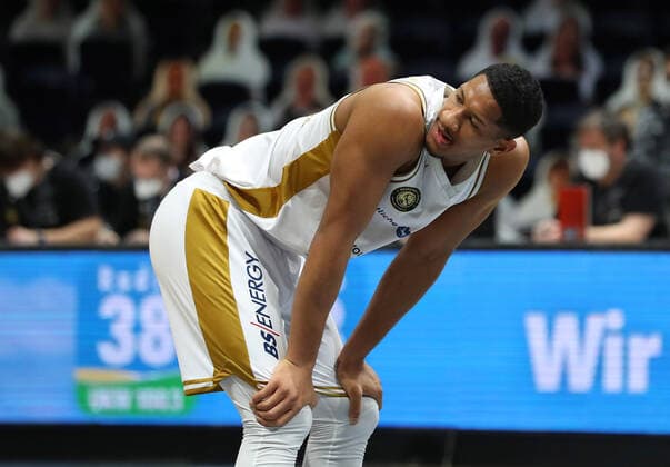 Löwen Braunschweig vs. Berlin, BBL Braunschweig, 17.01.2021, BASKETBALL - easyCredit BBL Basketball Bundesliga, Löwen Braunschweig vs. Alba Berlin, Saison 2020 21. Karim Jallow (Löwen Braunschweig) Braunschweig