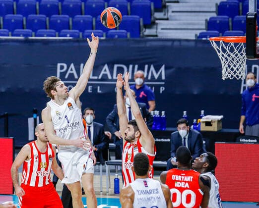 MATCH Jornada 19 Euroleague Masculino Madrid Real Madrid vs Crvena Zvezda mts Belgrade Fabien Causeur Madrid Madrid Spain Baloncesto Copyright: xAlbaxPachecox