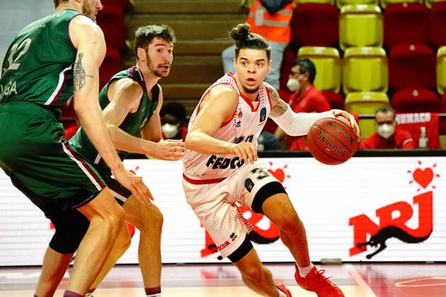 Rob Gray (AS Monaco) BASKETBALL : Monaco vs Unicaja Malaga - Eurocup - Monaco - 19 01 2021 NorbertScanella PanoramiC 