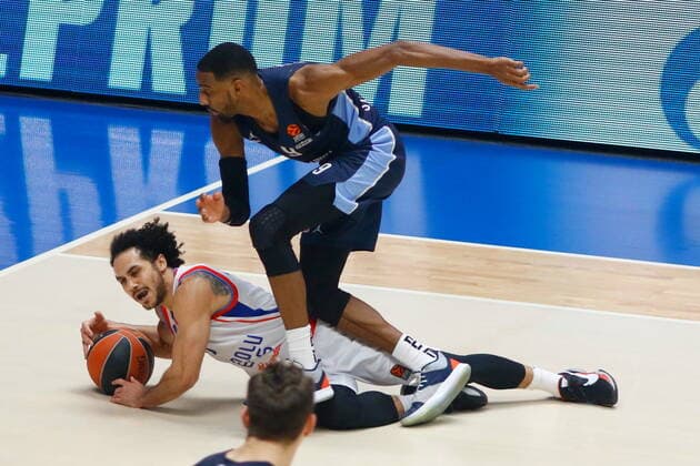 Of The Russian Federation. Saint-Petersburg. Sibur-arena. Basketball. The Regular Season. Euroleague 2020 2021, BC Zenit - BC Anadolu Efes. Player of the basketball club Zenit Austin Hollins. MaksimxKonstantinov