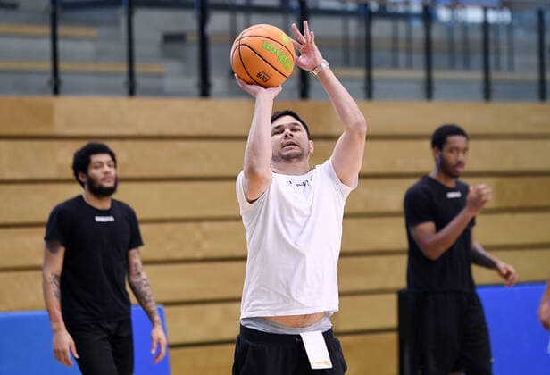 Basketball 2. Bundesliga 2020 2021 Tigers Tuebingen 22.01.2021 Training der Tigers Tuebingen in der Volksbank Arena in Rottenburg: Trainer Daniel Jansson