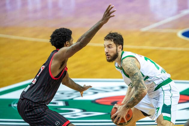 Basketball, EuroLeague, Zalgiris Kaunas - Olympiakos Piräus 2021-01-22 Kaunas Lithuania. Basketball team Zalgiris Kaunas plays vs Olympiacos Piraeus from Greece Euroleague game at Zalgiris arena in Kaunas on Friday 22 of January 2021. JOFFREY LAUVERGNE. Kaunas Lithuania  Copyright: xKarolisxKavolelisx euroleague basketball