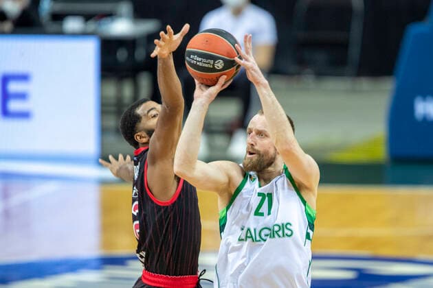 Basketball, EuroLeague, Zalgiris Kaunas - Olympiakos Piräus 2021-01-22 Kaunas Lithuania. Basketball team Zalgiris Kaunas plays vs Olympiacos Piraeus from Greece Euroleague game at Zalgiris arena in Kaunas on Friday 22 of January 2021. ARTURAS MILAKNIS. Kaunas Lithuania  Copyright: xKarolisxKavolelisx euroleague basketball