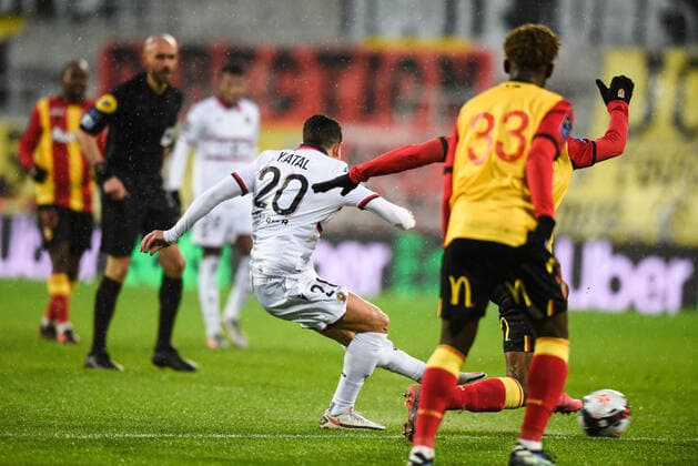 Youcef ATAL ( 20 - Nice ) - FOOTBALL : Lens vs Nice - Ligue 1 - Lens - 23 01 2021 FedericoPestellini Panoramic 