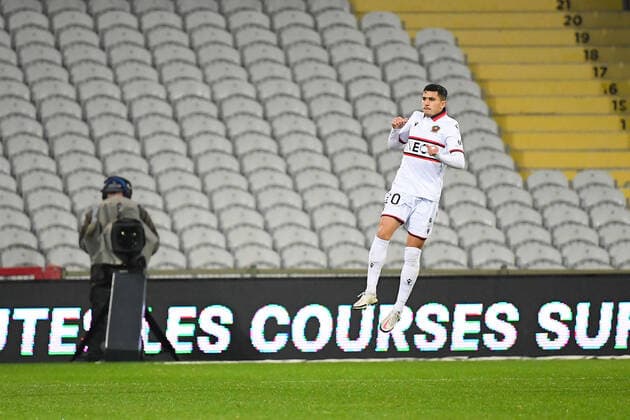 JOIE - 20 YOUCEF ATAL (NICE) FOOTBALL : Lens vs Nice - Ligue 1 Uber Eats - 23 01 2021 FEP Panoramic 