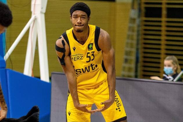 Sport Themen der Woche KW03 Sport Bilder des Tages Isaiah Crawley (Tigers Tübingen 53) ¨¨¨Tigers Tübingen vs. Eisbären Bremerhaven, 2. Basketball, Bundesliga, Pro A, Barmer 2 Basketball, Spieltag 17, Spielzeit 2020 2021, 23.01.2021, ¨¨ Tigers Tübingen - Eisbären Bremerhaven, Basketball, 2. Bundesliga, Barmer 2 Basketball, Spieltag 17, Spielzeit 2020 2021, 23.01.2021 Rottenburg am Neckar Copyright: xNinaxSander xEibnerxPressefotoxIx EP_NSR