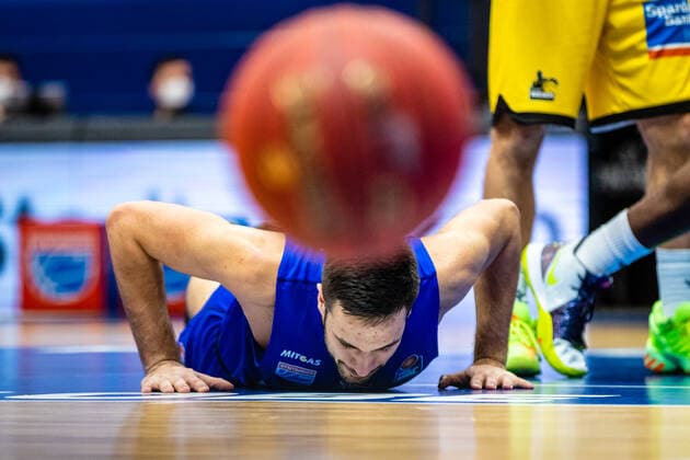 Sport Bilder des Tages Benedikt Turudic ( 44 Symtainics MBC) waehrend der Begegnung Saison 2020-2021 (Herren) in der EasyCredit Bundesliga zwischen Syntainics MBC und MHP Riesen Ludwigsburg in der Stadthalle Weissenfels am 23. January 2021 in Weissenfels, Sachsen Anhalt, Deutschland