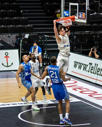 Maik Kotsar (Towers) Basketball Bundesliga, BBL easyCredit Basketball, Saison 2020 2021, 14.Spieltag 23.01.21, Hamburg, Hamburg Towers vs. FRAPORT SKYLINERS, Â