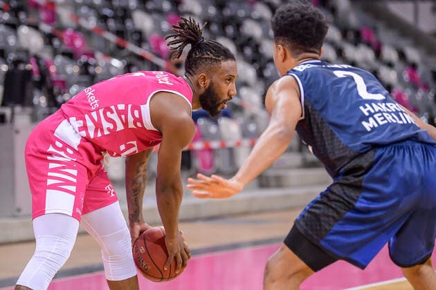 easyCredit BBL, Telekom Baskets Bonn vs. HAKRO Merlins Crailsheim, 24.01.2021 Xavier Pollard (Telekom Baskets Bonn 2), easyCredit BBL, Telekom Baskets Bonn vs. HAKRO Merlins Crailsheim am 24.01.2021 im Telekom Dome Bonn, Bonn (Nordrhein-Westfalen) Copyright: xBEAUTIFULxSPORTS Mueller-Laschetx