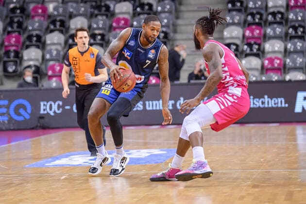 easyCredit BBL, Telekom Baskets Bonn vs. HAKRO Merlins Crailsheim, 24.01.2021 Haywood Highsmith (HAKRO Merlins Crailsheim 7), easyCredit BBL, Telekom Baskets Bonn vs. HAKRO Merlins Crailsheim am 24.01.2021 im Telekom Dome Bonn, Bonn (Nordrhein-Westfalen) Copyright: xBEAUTIFULxSPORTS Mueller-Laschetx