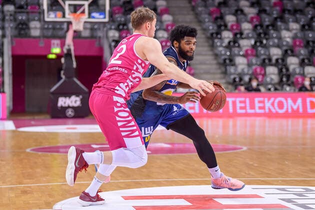 easyCredit BBL, Telekom Baskets Bonn vs. HAKRO Merlins Crailsheim, 24.01.2021 Tim Coleman (HAKRO Merlins Crailsheim 11), easyCredit BBL, Telekom Baskets Bonn vs. HAKRO Merlins Crailsheim am 24.01.2021 im Telekom Dome Bonn, Bonn (Nordrhein-Westfalen) Copyright: xBEAUTIFULxSPORTS Mueller-Laschetx
