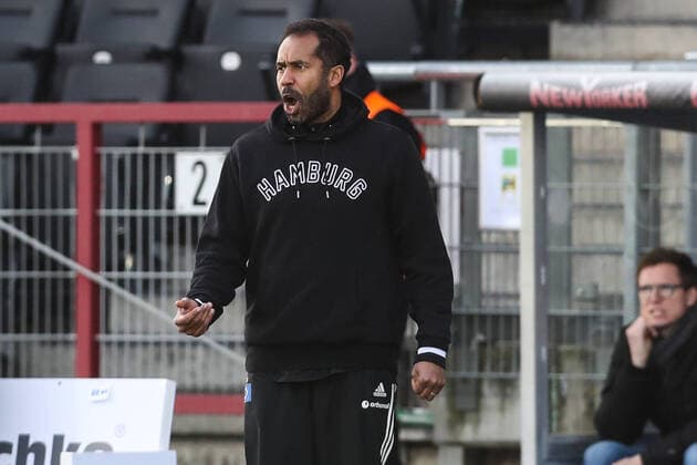 Trainer Daniel Thioune (Hamburger SV) - 2. Fussball Bundesliga Saison 2020-2021 Punktspiel Eintracht Braunschweig vs. Hamburger SV im Eintracht Stadion in Braunschweig - Fußball,Mann,Männer,Deutschland,23.01.2021