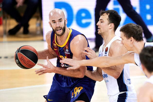 Basketball, EuroLeague, FC Barcelona - Zenit St. Petersburg January 26, 2021, Barcelona, Spain: Nicholas William Calathes of FC Barcelona, Barca during the Turkish Airlines EuroLeague match between FC Barcelona and Zenit San Petersbourg at Palau Blaugrana in Barcelona, Spain. Barcelona Spain - ZUMAd159 20210126_zia_d159_041 Copyright: xGerardxFrancox