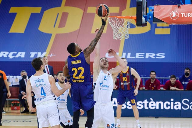 Basketball, EuroLeague, FC Barcelona - Zenit St. Petersburg January 26, 2021, Barcelona, Spain: Cory Higgins of FC Barcelona, Barca during the Turkish Airlines EuroLeague match between FC Barcelona and Zenit San Petersbourg at Palau Blaugrana in Barcelona, Spain. Barcelona Spain - ZUMAd159 20210126_zia_d159_083 Copyright: xGerardxFrancox