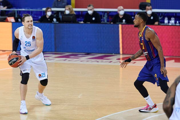 Basketball, EuroLeague, FC Barcelona - Zenit St. Petersburg January 26, 2021, Barcelona, Spain: Mateusz Ponitka of Zenit St Petersburg during the Turkish Airlines EuroLeague match between FC Barcelona, Barca and Zenit San Petersbourg at Palau Blaugrana in Barcelona, Spain. Barcelona Spain - ZUMAd159 20210126_zia_d159_113 Copyright: xGerardxFrancox