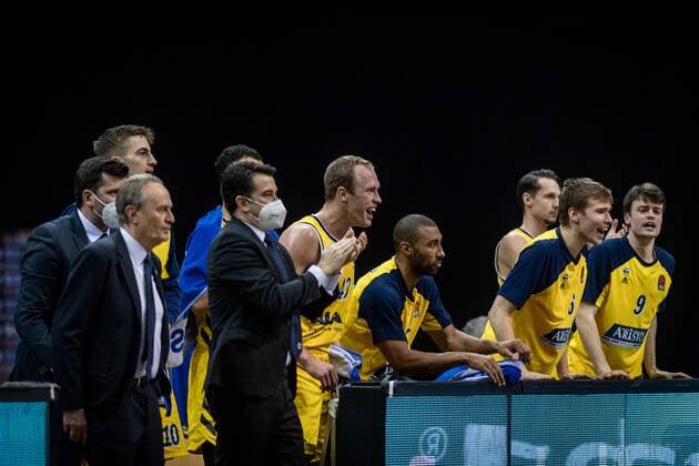 Basketball Berlin 27.01.2021 Saison 2020 2021 Euroleague Regular Season Alba Berlin vs ZSKA Moskau Jubel Alba